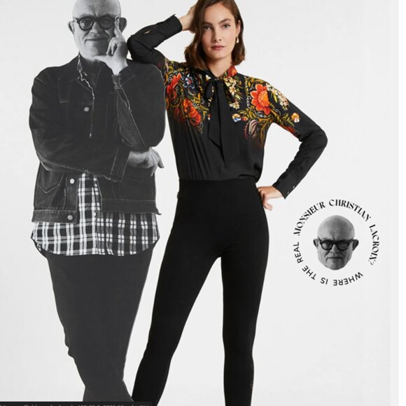 BRAND NEW Desigual by Christian Lacroix: Fall 2020 silk blouse - Picture 3 of 7